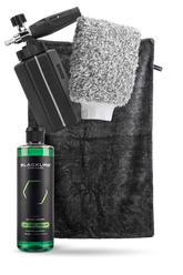 Blackline Car Care BLACKLINE® Foam Cannon Pro attached to a pressure washer for effective foam application on vehicles.