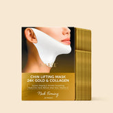 Set of 20 Maree 24K Gold V-Line Lifting Masks, individual sachets with luxurious gold skincare for facial lifting and firming.