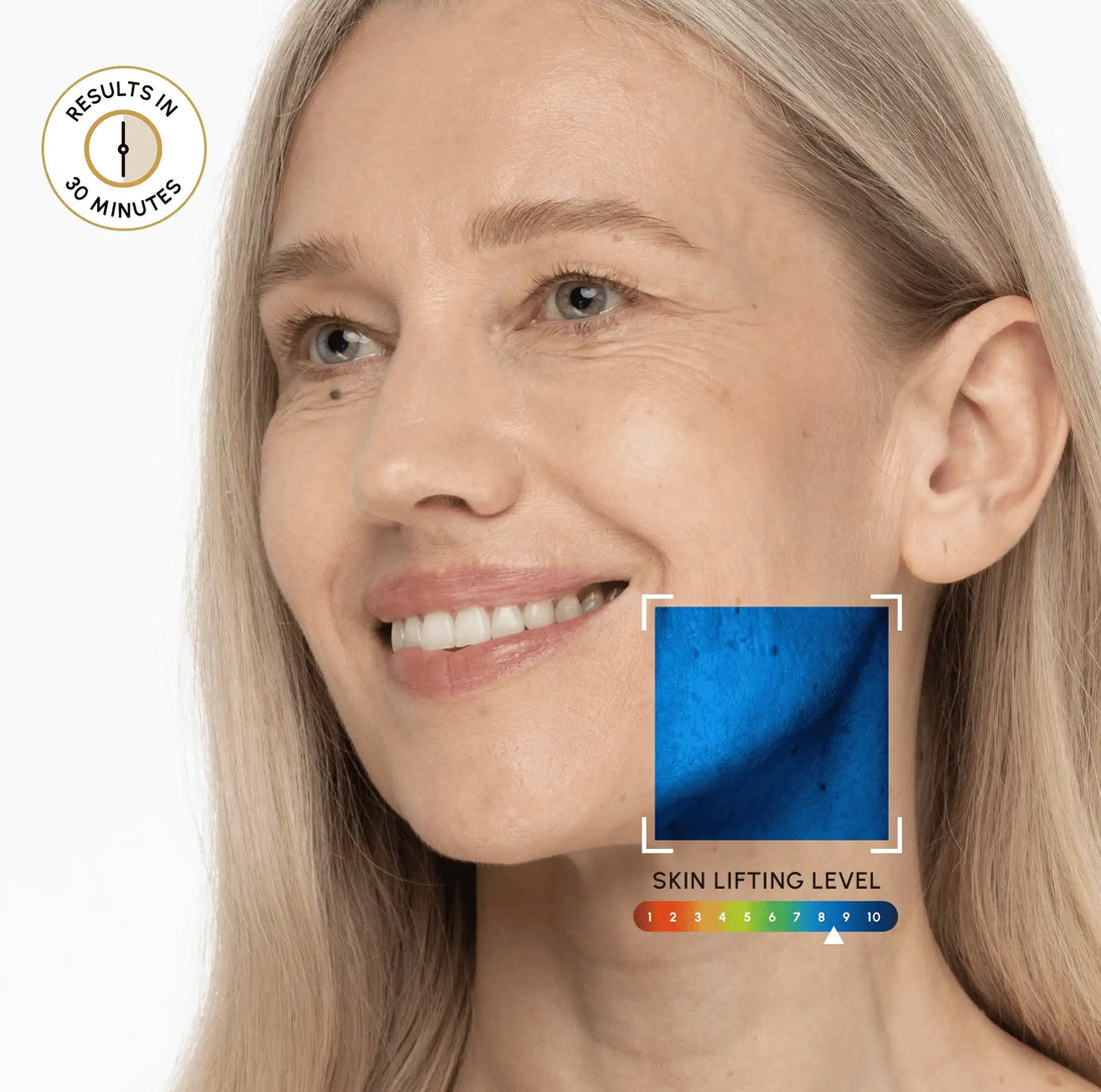 Set of 20 Maree 24K gold V-Line lifting masks, facial sheet masks designed to enhance jawline and skin firmness.