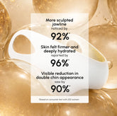 Maree 24K gold chin and jawline lifting mask applied to facial skin, showcasing a luxurious skincare treatment for contouring.