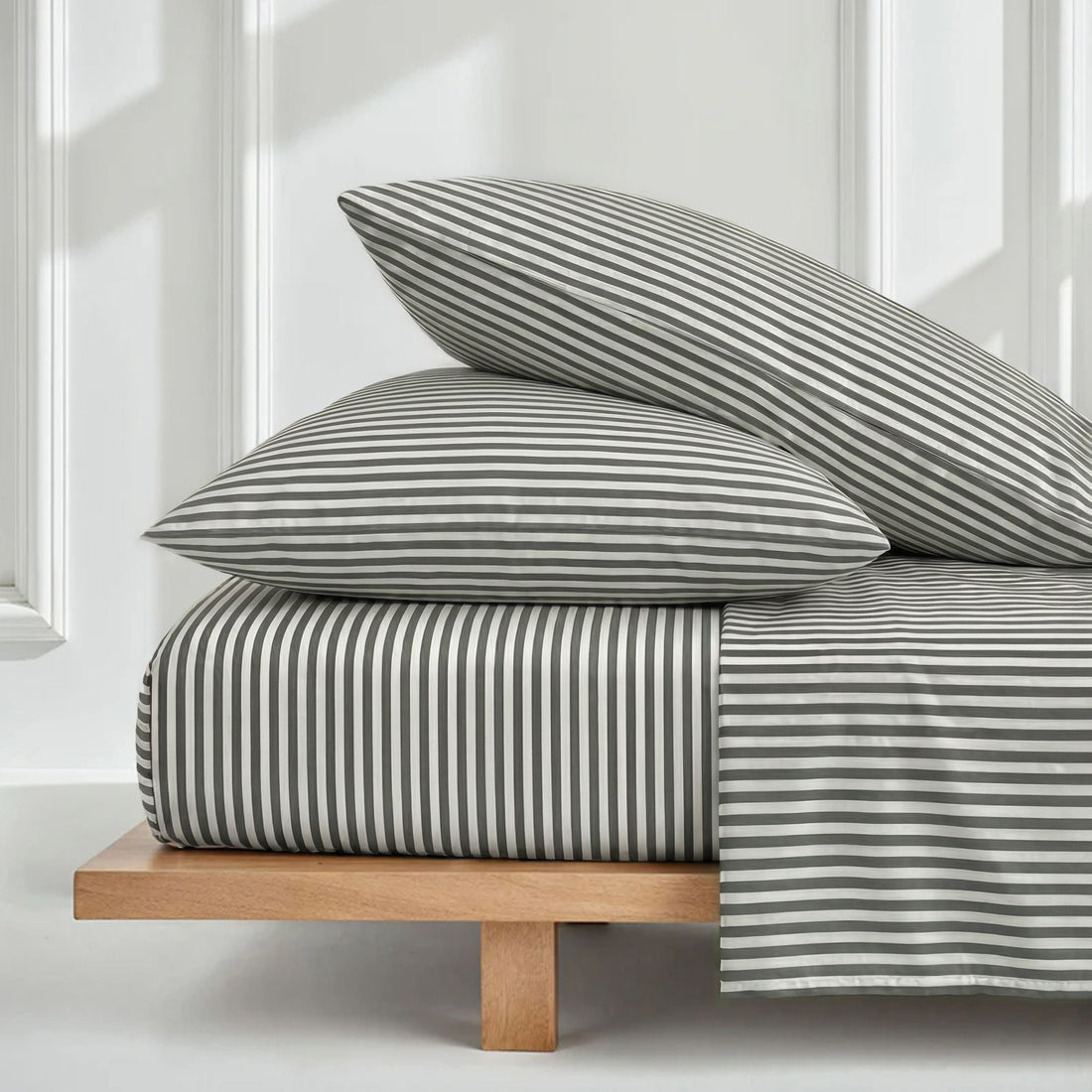 Soft Luxe Australian Sateen Sheet Set by Italic, featuring smooth, luxurious bed sheets in a cozy home bedroom setting.