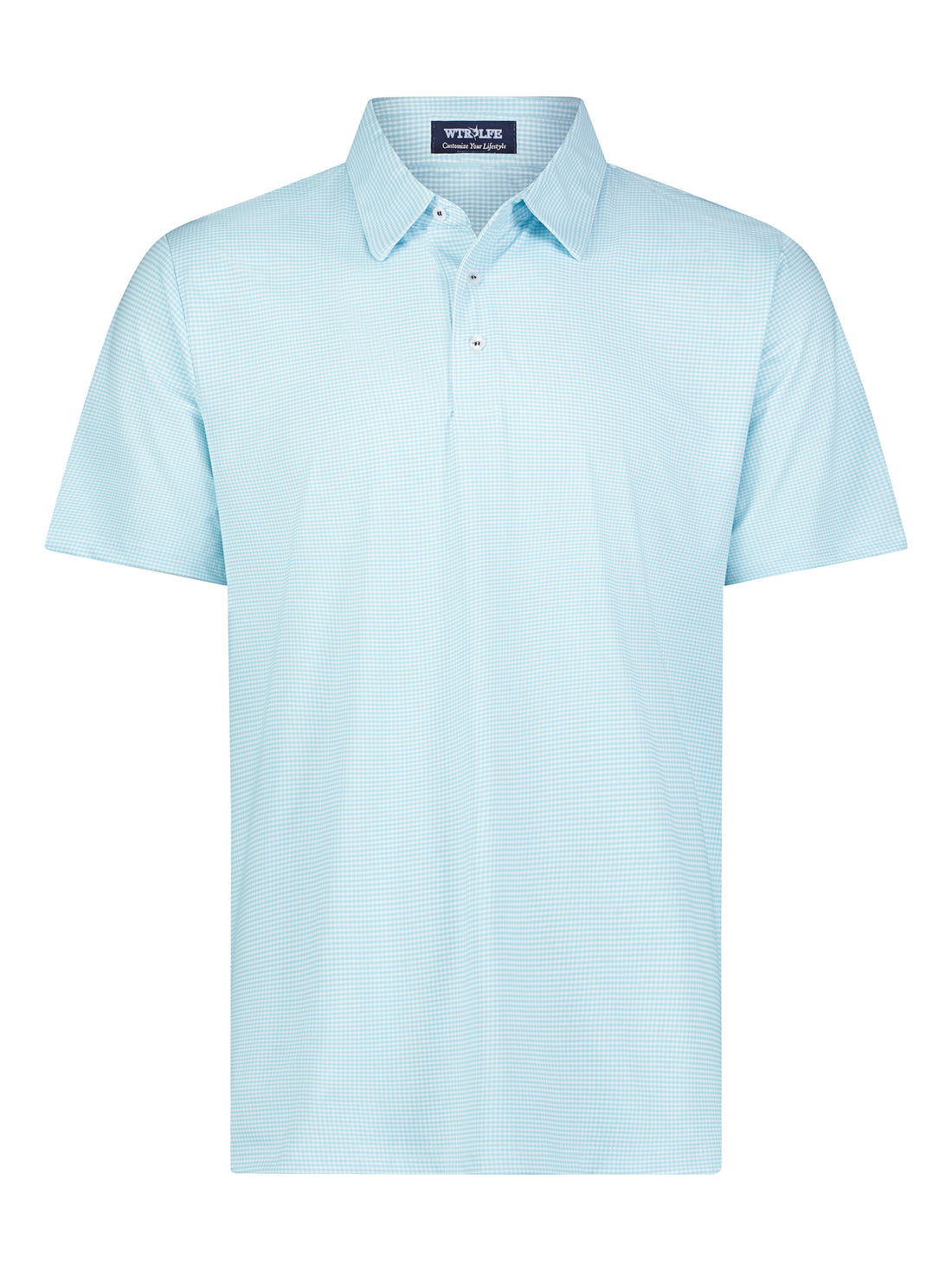 White Water Life Vineyard Mist Green polo shirt with a classic fit and short sleeves, displayed on a plain background.
