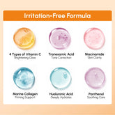 Maree Dark Spot Fading Vitamin C Pads with brightening ingredients for even skin tone, shown in a close-up image.