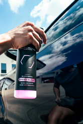 Blackline Car Care BLACKLINE® SPEED GLOSS Quick Detailer bottle, showcasing the glossy finish and sleek packaging.