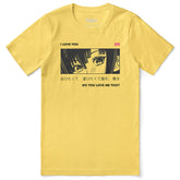 Yūjin Clothing I Love You T-Shirt featuring a casual fit with a printed "I Love You" message on soft fabric.