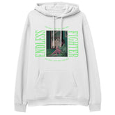 Yūjin Clothing Endless Fighter hoodie featuring a comfortable fit and stylish design, shown in a front view with a hood and logo.