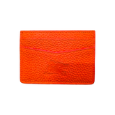 Orange Hyena Wallet lanyard by Any Means Necessary Clothing featuring a detailed hyena design on durable fabric.