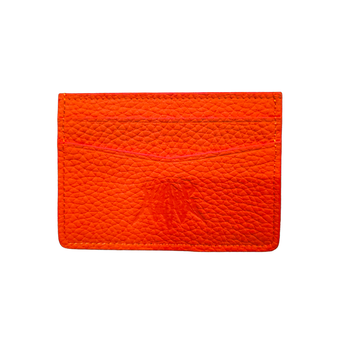Orange Hyena Wallet lanyard from Any Means Necessary Clothing, featuring a playful hyena design and durable strap.