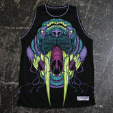 Front view of Any Means Necessary Clothing walrus jersey shirt featuring a walrus graphic on a casual jersey fabric.