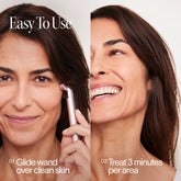 Solawave 4-in-1 red light therapy wand with activating serum kit for skincare, showing the handheld device and serum bottles.