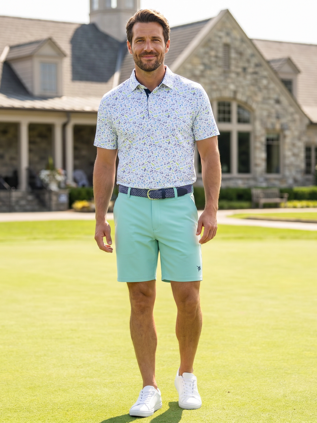 White Water Life Freeport Short, lightweight performance shorts with a quick-dry fabric, shown in a vibrant aqua color.