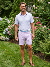 Lavender White Water Life Freeport Short Effortless Performance shorts laid flat, showcasing lightweight fabric and casual style.