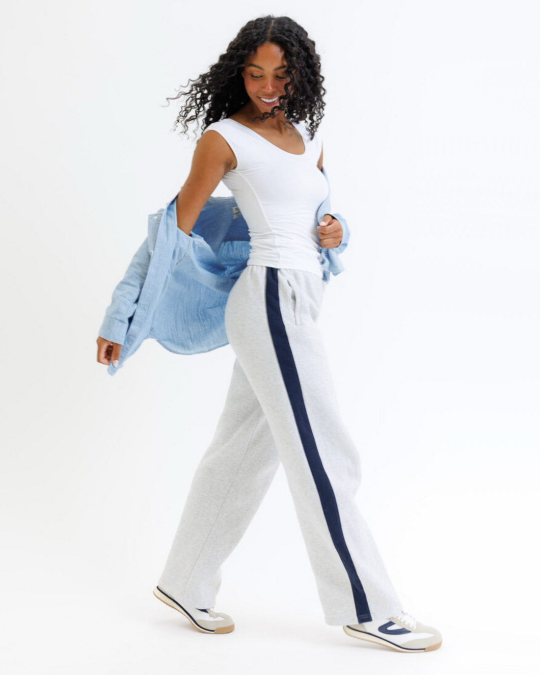 Downeast Wonder Tee showing a casual, soft cotton t-shirt with a relaxed fit and simple crew neckline.