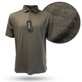 Blue "Mallards" golf polo t-shirt by Bow Crew Apparel featuring a duck design, perfect for outdoor and golf enthusiasts.