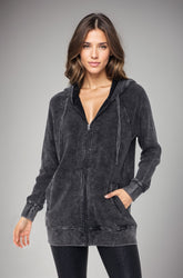 Oversized waffle knit zip-up hoodie in neutral tones, casual fit, from Fitkitty Culture Athleisure Wear, perfect for relaxed styles.