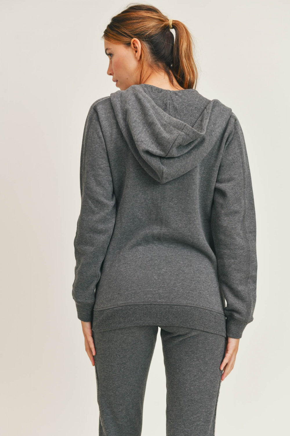 Fitkitty Culture athleisure zip-up hoodie jacket with side panels, casual sweatshirt for women, comfortable and stylish.