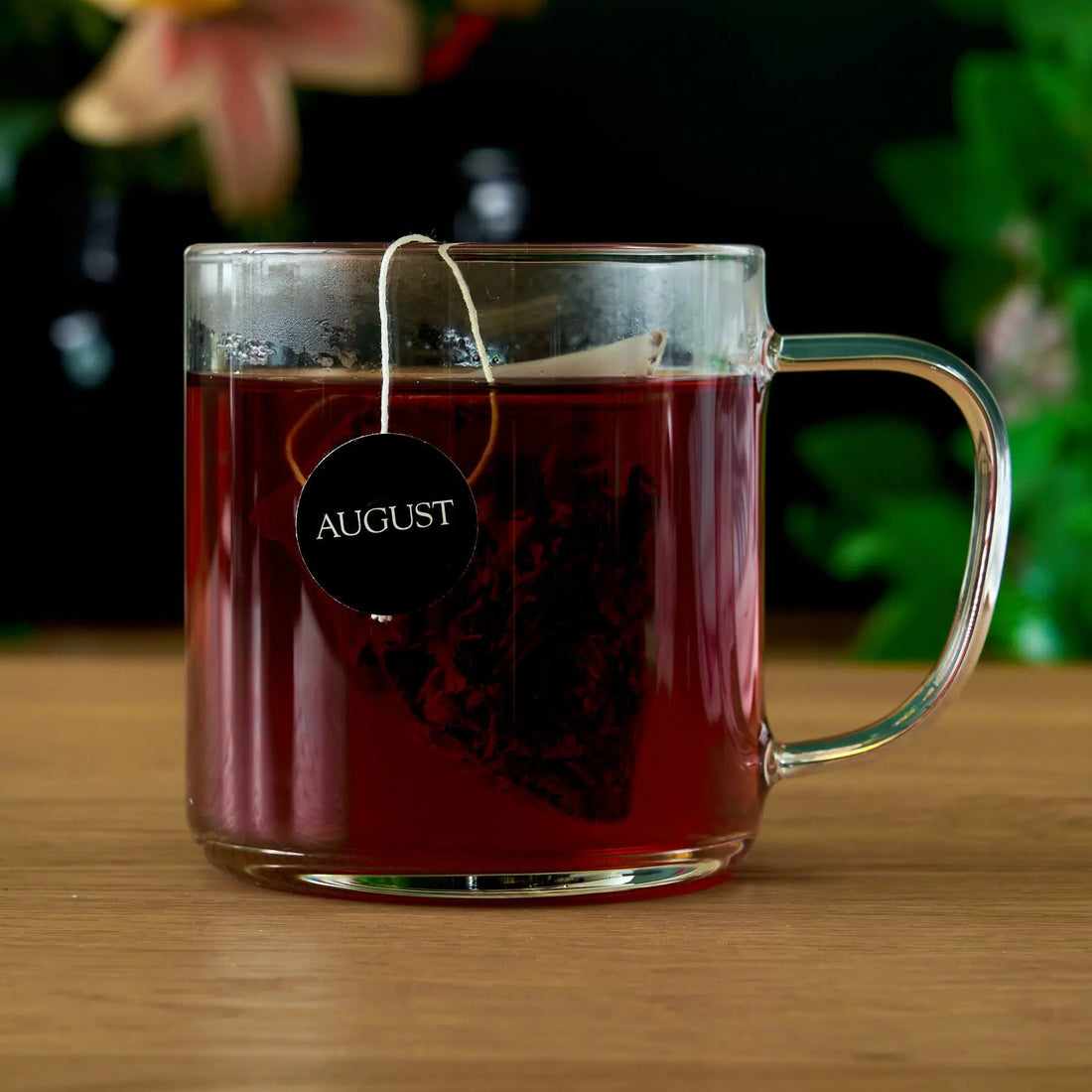 Jet Black Roasty Coffee Black Tea by August Uncommon Tea, 15 tea bags in a box, showcasing warm roasted black tea leaves.