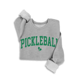 PowerPlay Pickleball mineral sweatshirt by Fitkitty Culture, featuring a cozy, stylish design in a casual women&