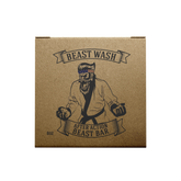 Johnny Slicks After Action Beast Bar soap shown in a rectangular package with branding and product details visible.