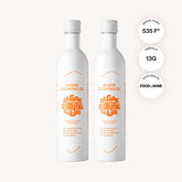 Chef-grade algae cooking oil from Algae Cooking Club in a clear bottle, showing golden liquid ideal for healthy cooking.
