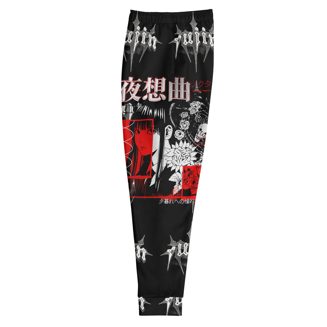 Dark Night sweatpants by Yūjin Clothing featuring a comfortable fit and casual style, shown in a relaxed fit on a model.