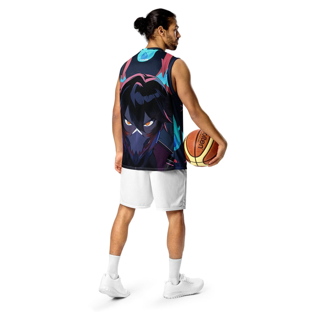 Yūjin Clothing recycled basketball jersey tank top featuring breathable fabric and sporty design, perfect for athletic wear