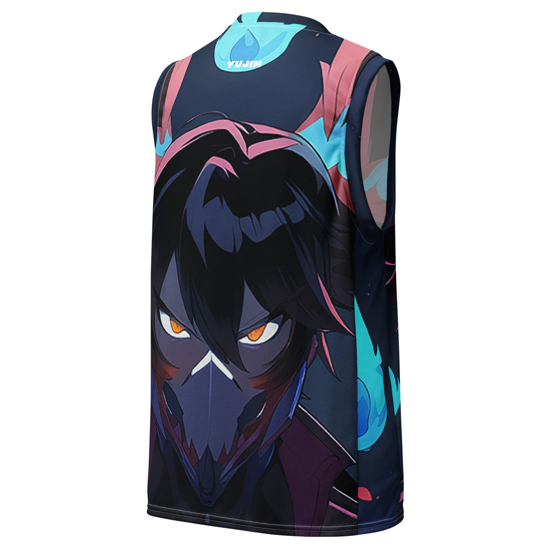 Yūjin Clothing full power recycled basketball jersey tank top with athletic fit and vibrant design, suitable for sports and casual wear.