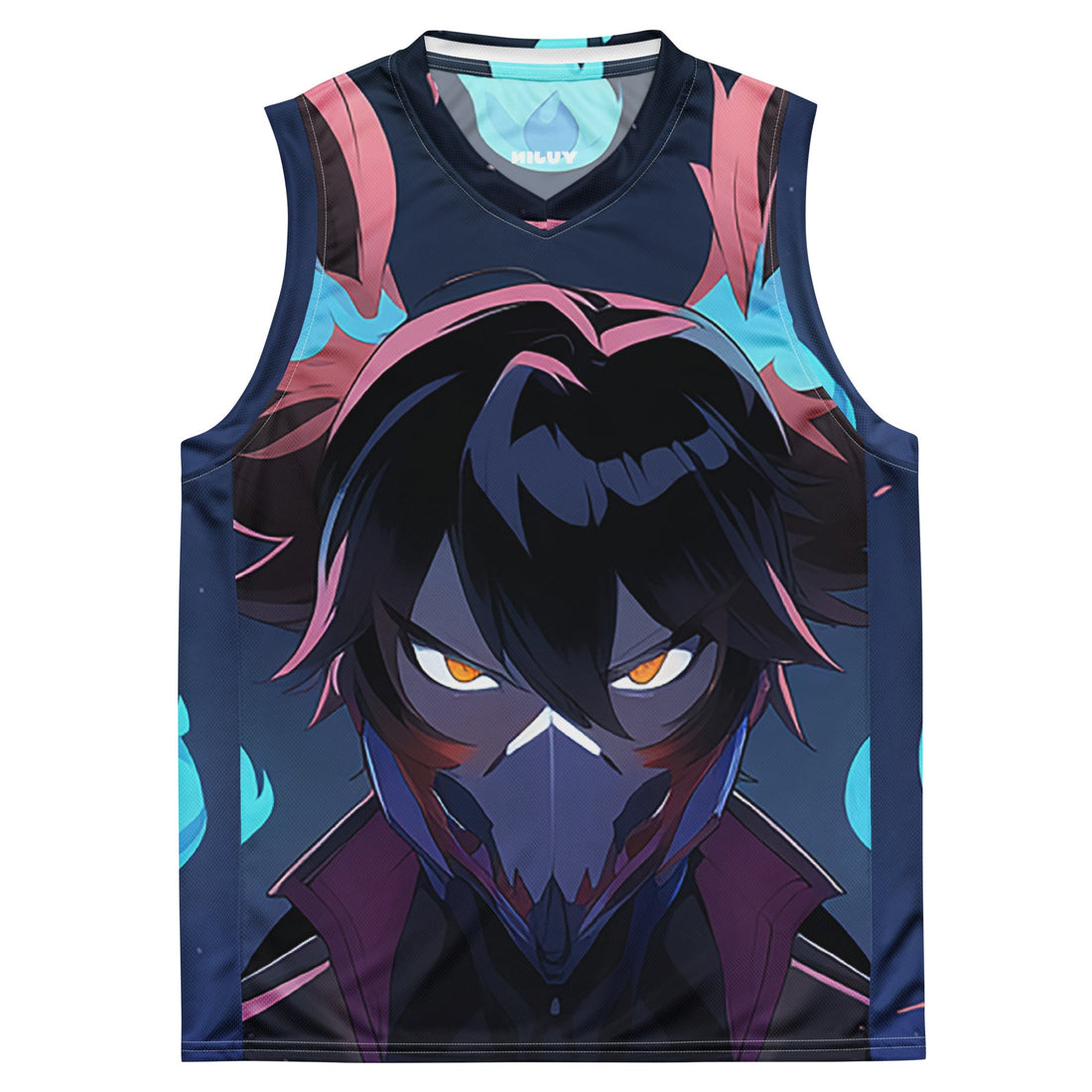 Yūjin Clothing full power recycled basketball jersey tank top with athletic fit and vibrant team colors.