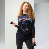 Recycled basketball tank top by Yūjin Clothing featuring a full power graphic print on breathable athletic fabric.