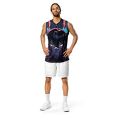 Yūjin Clothing Full Power recycled basketball jersey tank top featuring athletic design and vibrant team-inspired colors.