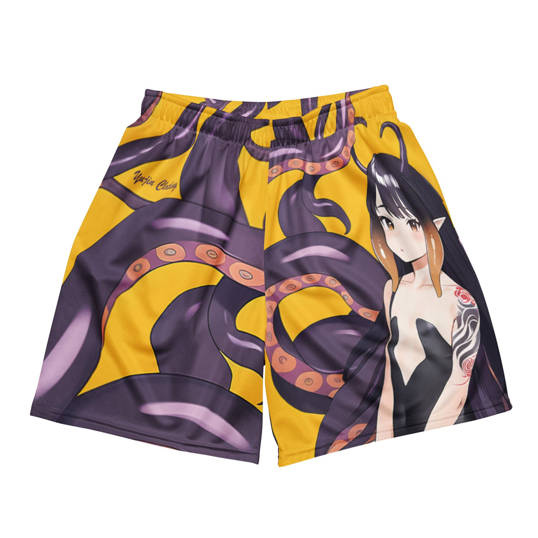 Yūjin Clothing Deep Temptations mesh shorts with breathable mesh fabric, featuring a stylish design and comfortable fit.