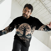 Yūjin Clothing Enchanting Echoes Halloween sweatshirt featuring spooky design, comfortable fabric, and festive fall style.