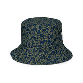 Reversible bucket hat featuring Japanese clouds pattern from Yūjin Clothing, stylish headwear with vibrant cloud design.
