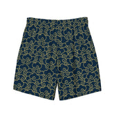 Japanese Clouds swim trunks by Yūjin Clothing featuring a vibrant cloud pattern on lightweight fabric, perfect for beach or pool.