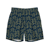 Yūjin Clothing Japanese Clouds swim trunks with blue cloud pattern, lightweight fabric, and comfortable fit for beach or pool outings.