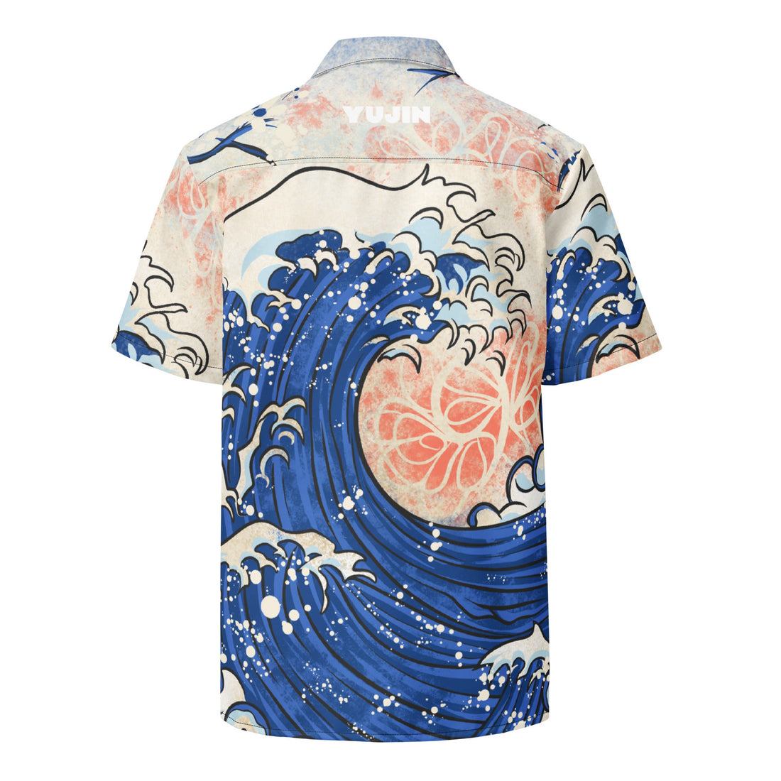 Yūjin Clothing Japanese Wave T-Shirt featuring a bold, traditional wave design on soft fabric, perfect for casual wear.