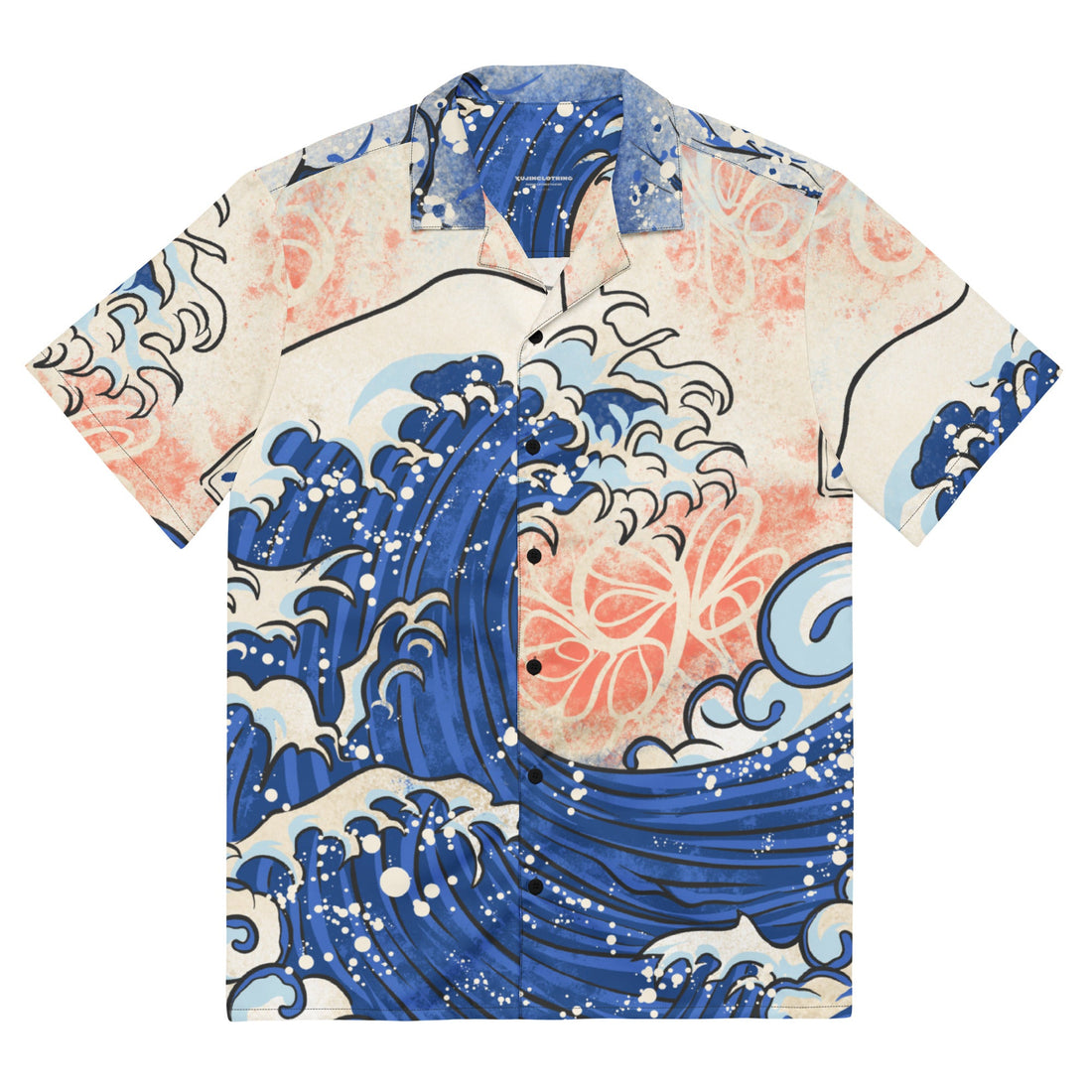 Yūjin Clothing Japanese Wave T-Shirt featuring a bold, artistic wave design on soft fabric.