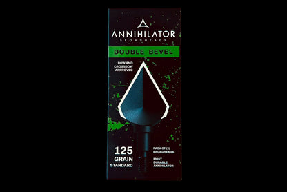 Annihilator Broadheads 125gr double bevel broadhead with a sharp, durable steel blade for precise hunting performance.