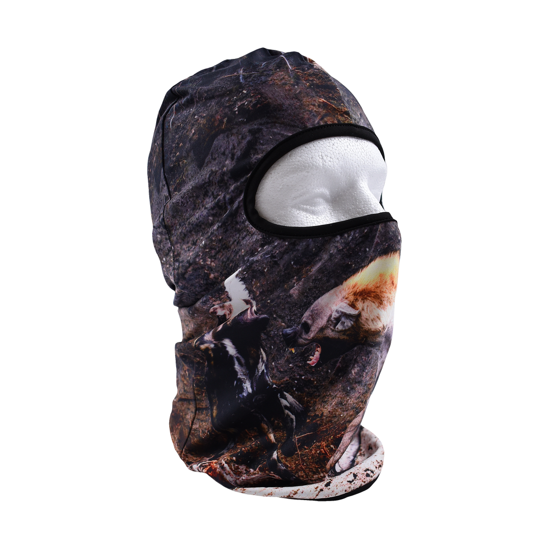 Black Last Stand Balaclava hat by Any Means Necessary Clothing, featuring a snug fit and breathable fabric for outdoor wear.