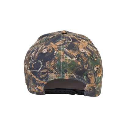 Camouflage Mayhem Hat by Any Means Necessary Clothing with adjustable strap and embroidered logo.