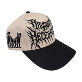 Black Roaming Hat by Any Means Necessary Clothing featuring a casual, stylish design and adjustable strap.