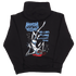 Black Falling in Love pullover hoodie by Any Means Necessary Clothing, shown from the back with a minimalist design.