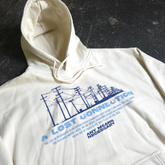 Lost Connection Bone hoodie by Any Means Necessary Clothing, showing the front view with a casual fit and soft fabric.