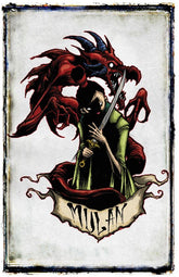 Disney Darkness Prints poster featuring Mulan from the Disney animated film, showcasing a dark artistic style.