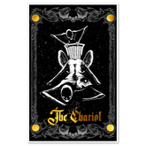 Tarot The Chariot poster from Major Arcana prints by Any Means Necessary Clothing, featuring detailed illustration on 11x17 inch paper.