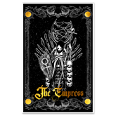 Tarot The Empress Major Arcana poster by Any Means Necessary Clothing, 11x17-inch print with detailed Empress illustration.