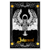 11x17 Major Arcana Tarot Judgement poster by Any Means Necessary Clothing, featuring artistic tarot card design.