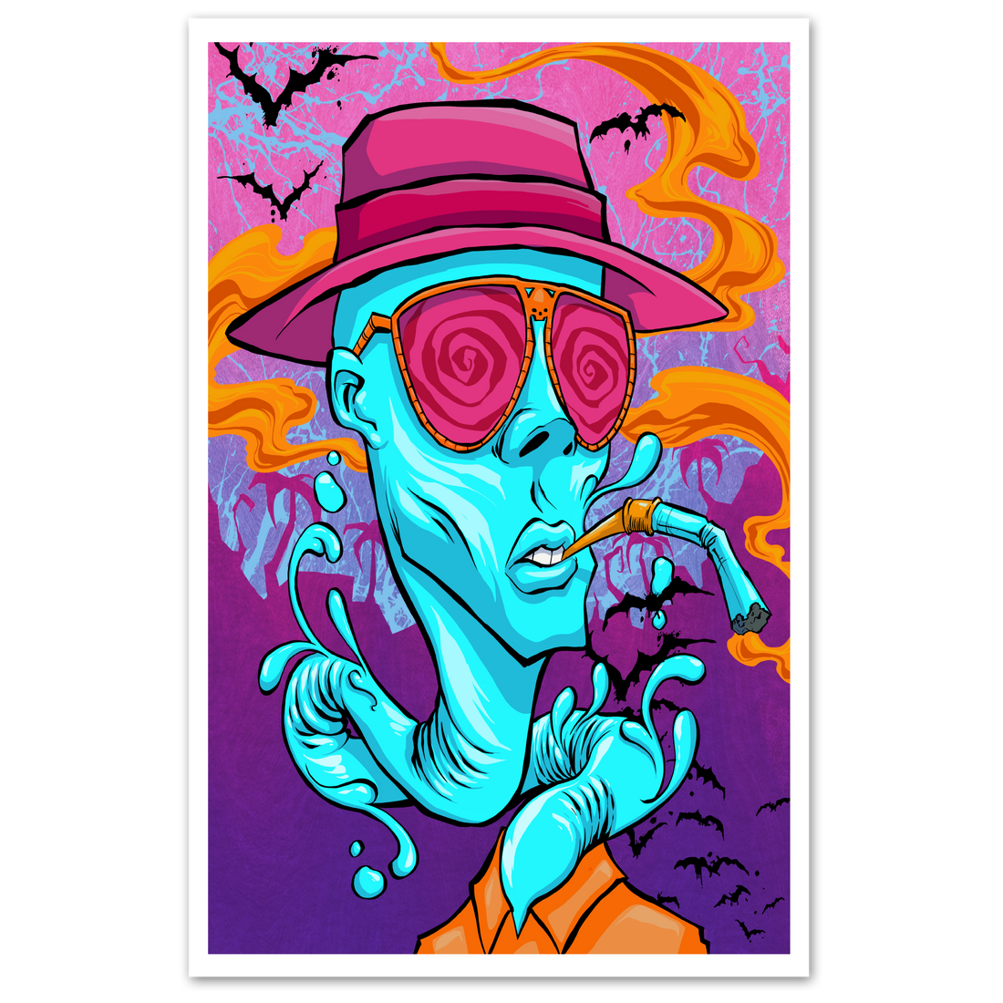 Hunter print poster by Any Means Necessary Clothing featuring a detailed design on an 11x17-inch paper.
