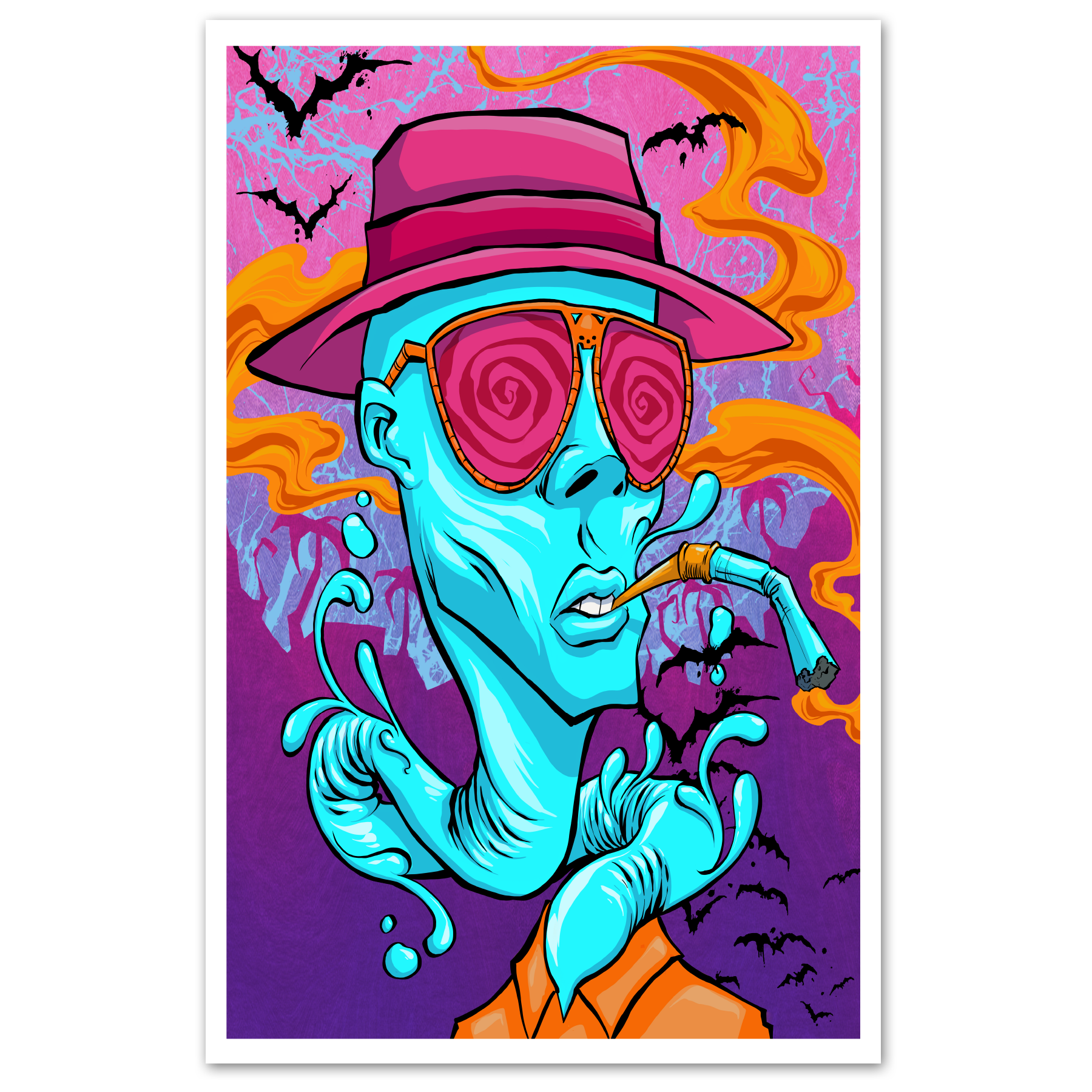 Hunter print poster by Any Means Necessary Clothing featuring a detailed design on an 11x17-inch paper.