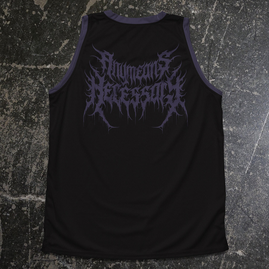 Back view of Any Means Necessary Clothing Truth Shall Kill jersey shirt with bold printed design on the back.